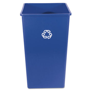 Rubbermaid® Commercial Recycling Container, Square, Plastic, 50 Gal, Blue freeshipping - TVN Wholesale